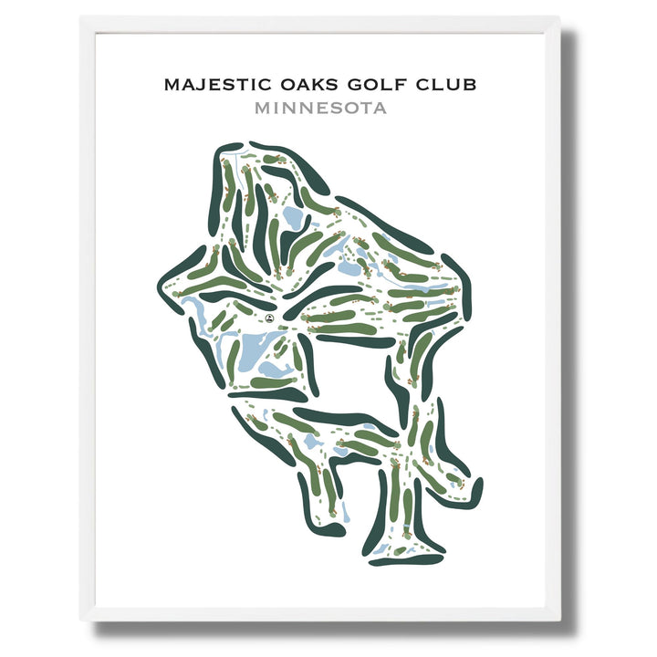 Majestic Oaks Golf Club, Minnesota - Printed Golf Course