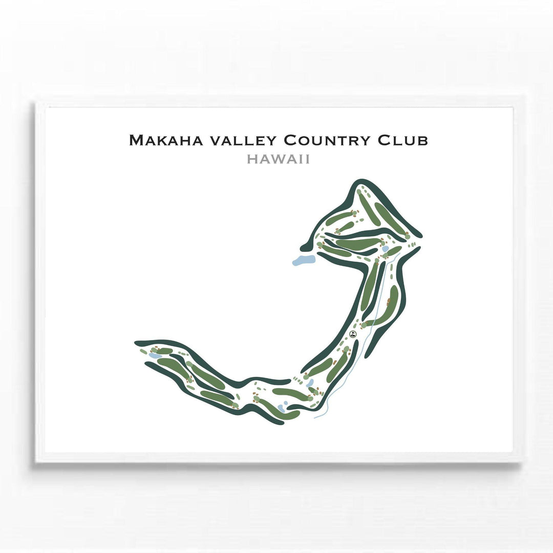 Makaha Valley Country Club, Hawaii - Printed Golf Courses - Golf Course Prints