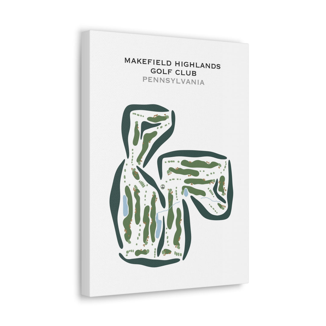 Makefield Highlands Golf Club, Pennsylvania - Printed Golf Courses