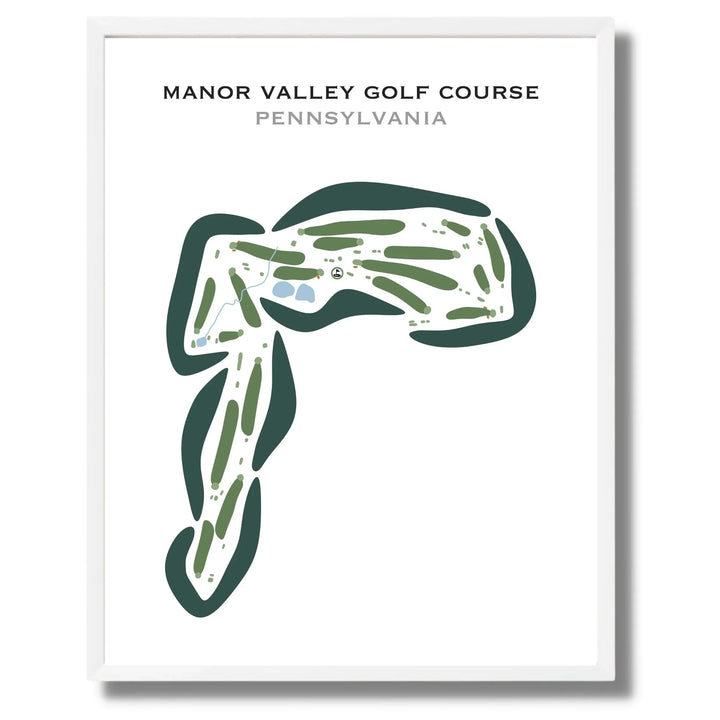 Manor Valley Golf Course, Pennsylvania - Printed Golf Courses