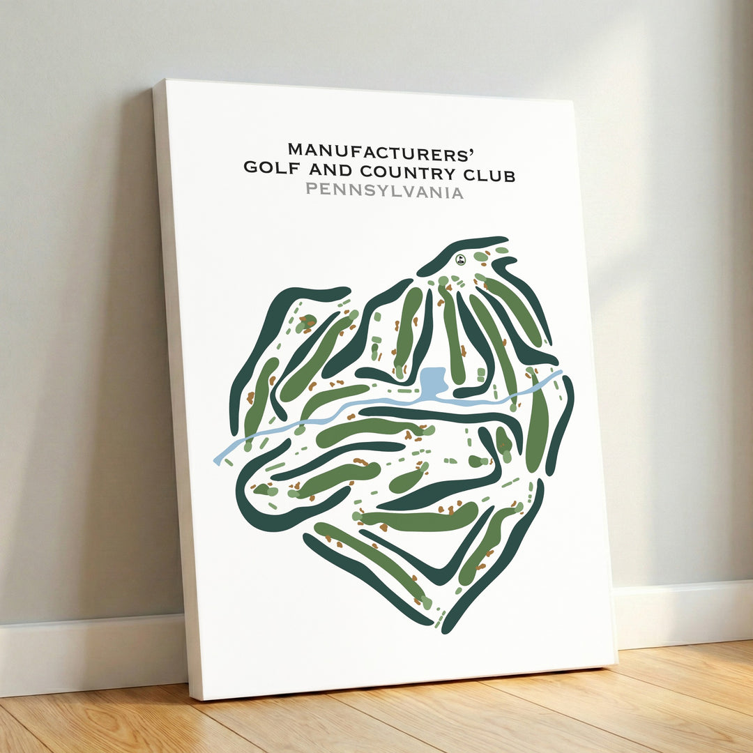 Manufacturers' Golf And Country Club, Pennsylvania - Printed Golf Courses