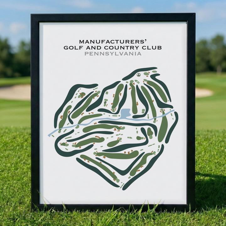 Manufacturers' Golf And Country Club, Pennsylvania - Printed Golf Courses