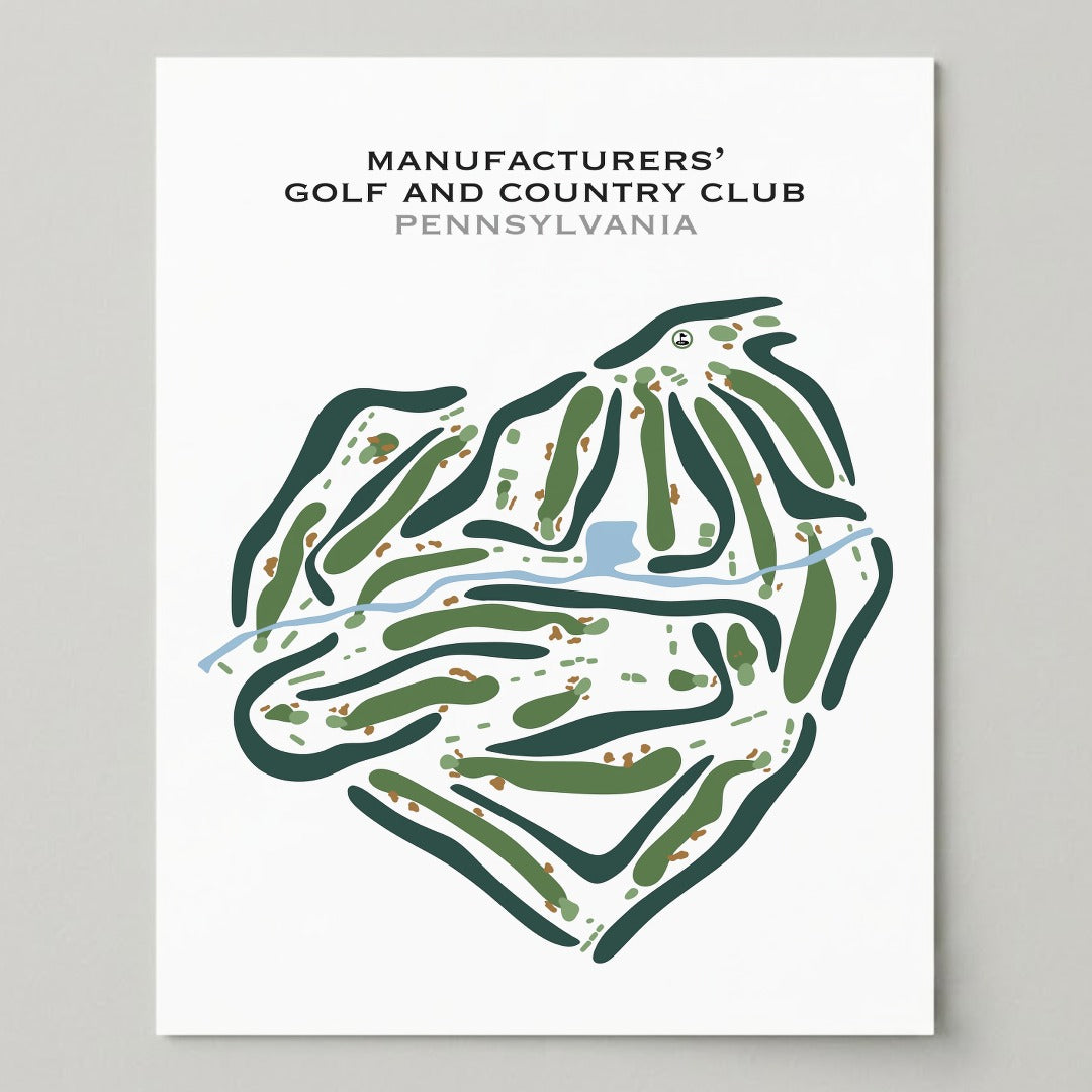 Manufacturers' Golf And Country Club, Pennsylvania - Printed Golf Courses