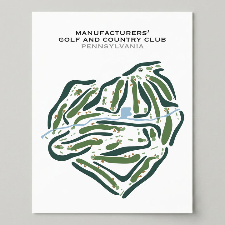 Manufacturers' Golf And Country Club, Pennsylvania - Printed Golf Courses