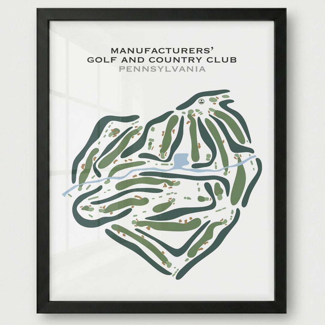 Manufacturers' Golf And Country Club, Pennsylvania - Printed Golf Courses