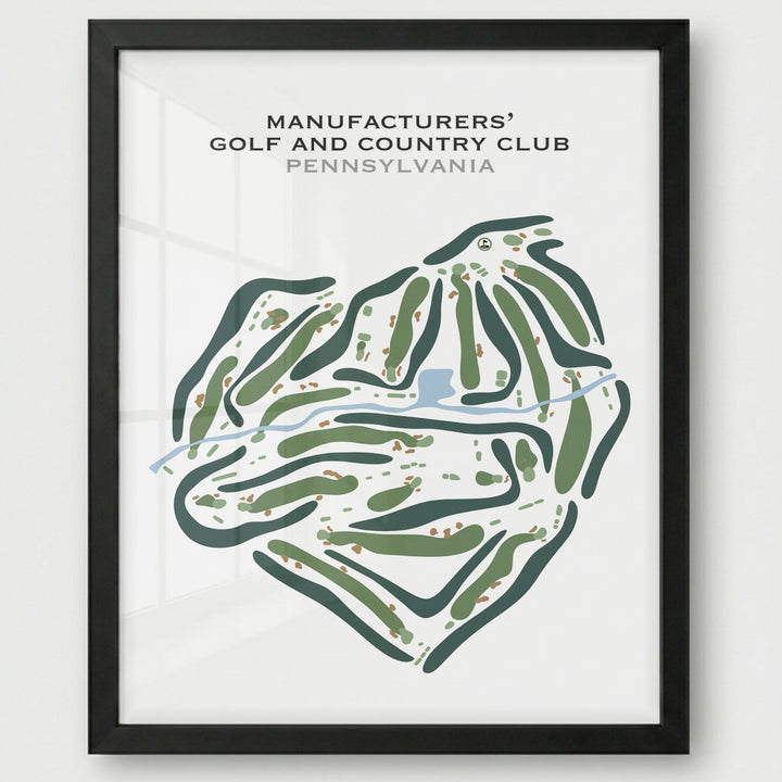 Manufacturers' Golf And Country Club, Pennsylvania - Printed Golf Courses