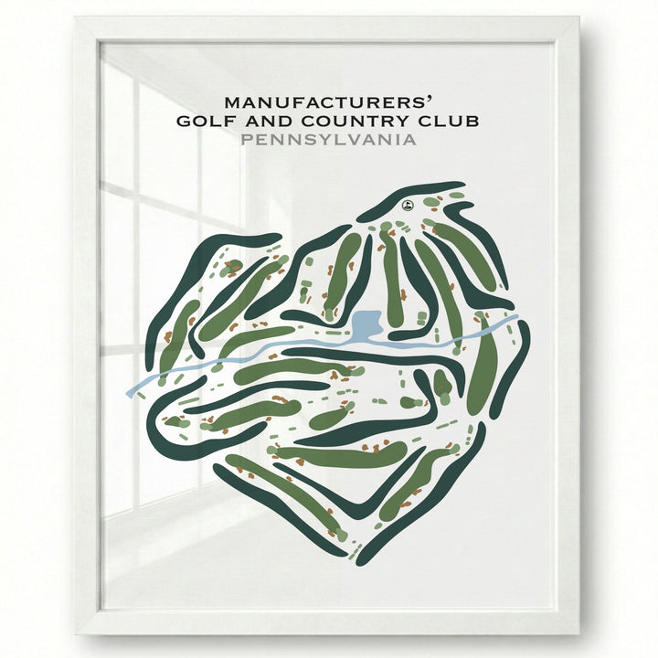 Manufacturers' Golf And Country Club, Pennsylvania - Printed Golf Courses