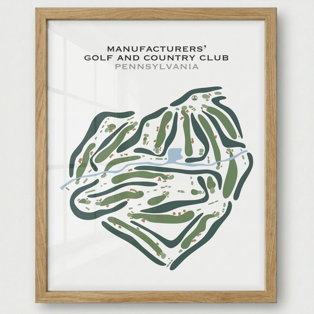 Manufacturers' Golf And Country Club, Pennsylvania - Printed Golf Courses