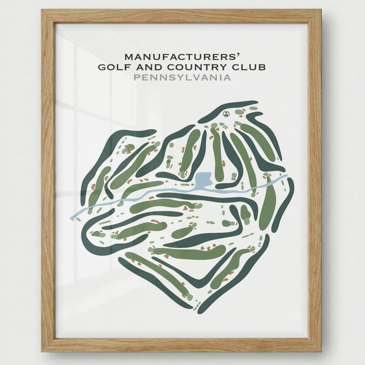 Manufacturers' Golf And Country Club, Pennsylvania - Printed Golf Courses