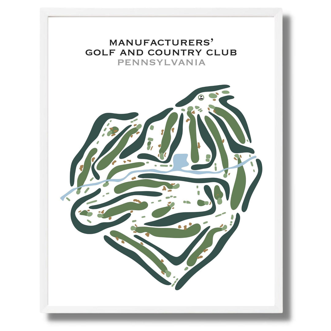 Manufacturers' Golf And Country Club, Pennsylvania - Printed Golf Courses - Golf Course Prints