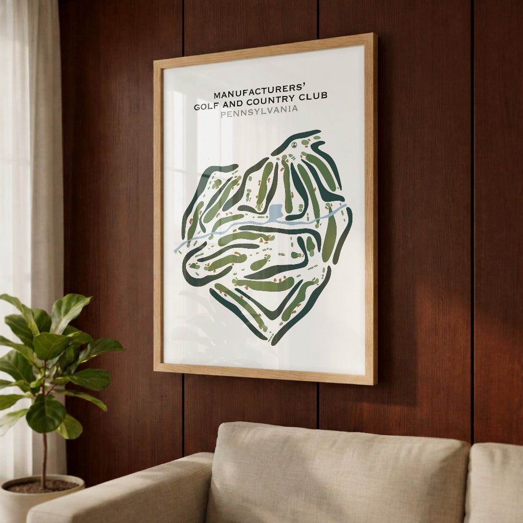 Manufacturers' Golf And Country Club, Pennsylvania - Printed Golf Courses