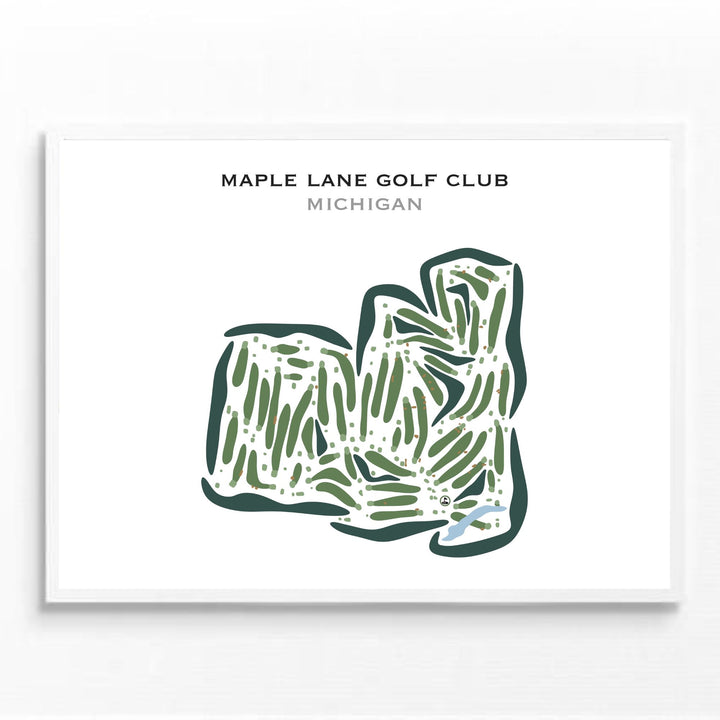 Maple Lane Golf Club, Michigan - Printed Golf Courses