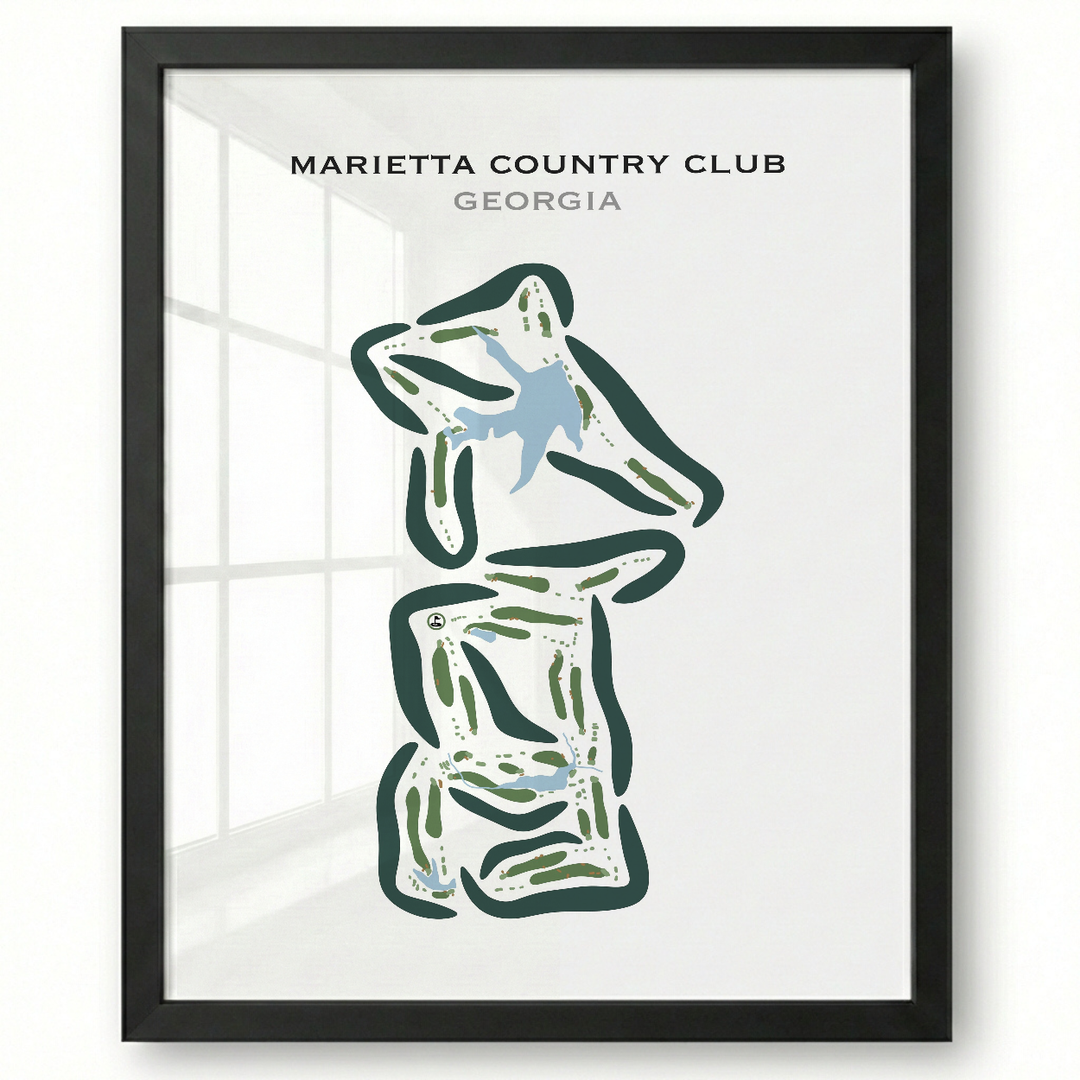 Marietta Country Club, Georgia - Printed Golf Courses