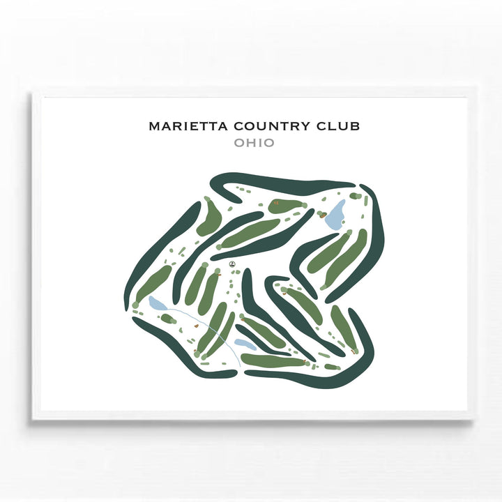 Marietta Country Club, Ohio - Printed Golf Courses