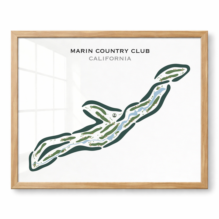 Marin Country Club, California - Printed Golf Courses