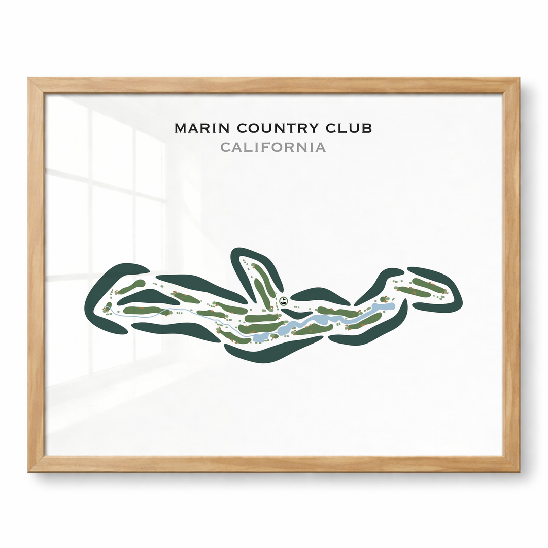 Marin Country Club, California - Printed Golf Courses