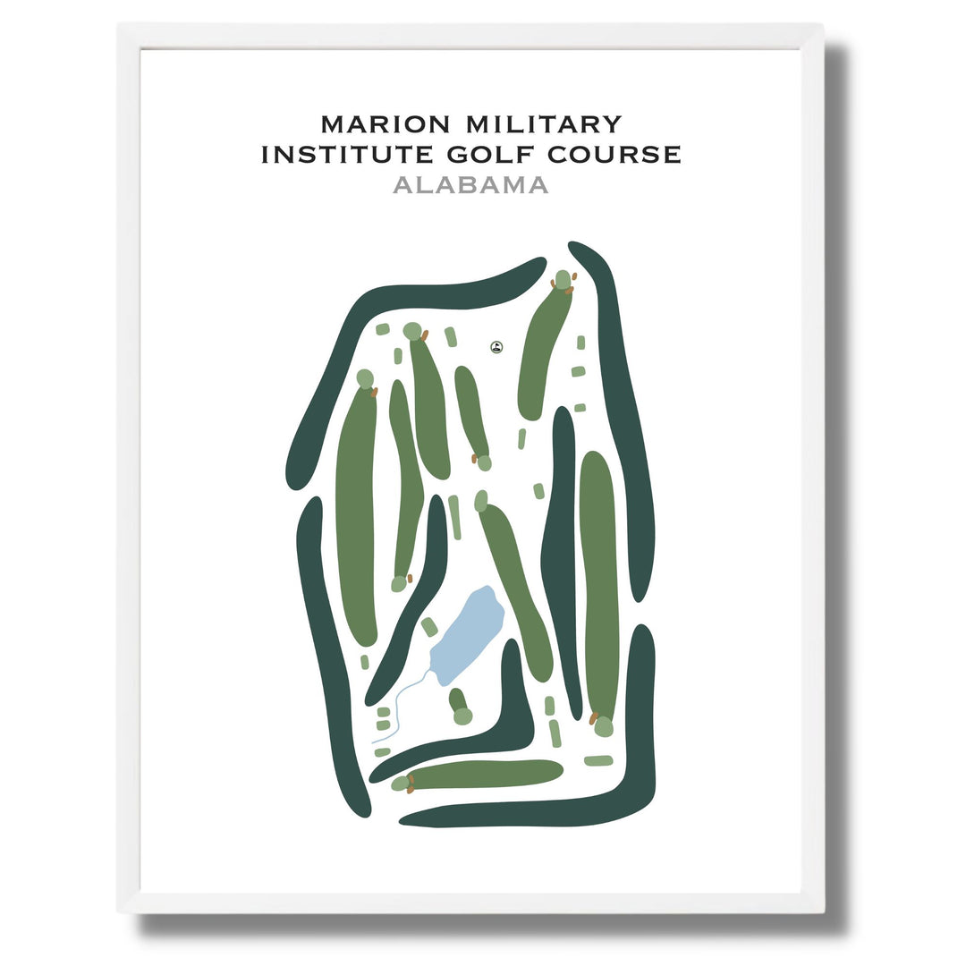 Marion Military Institute Golf Course, Alabama - Printed Golf Courses