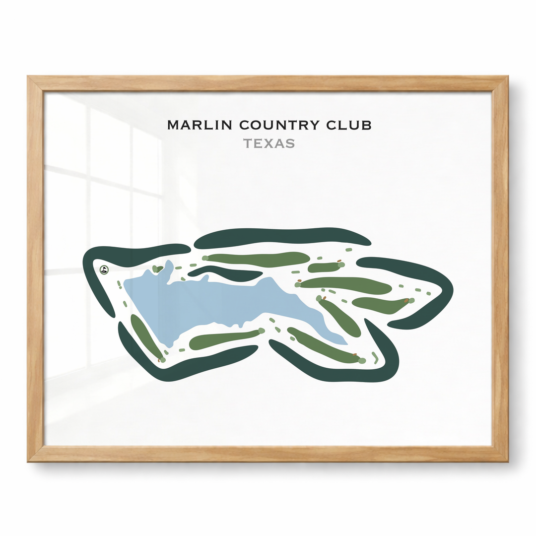 Marlin Country Club, Texas - Printed Golf Courses