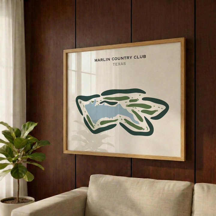 Marlin Country Club, Texas - Printed Golf Courses