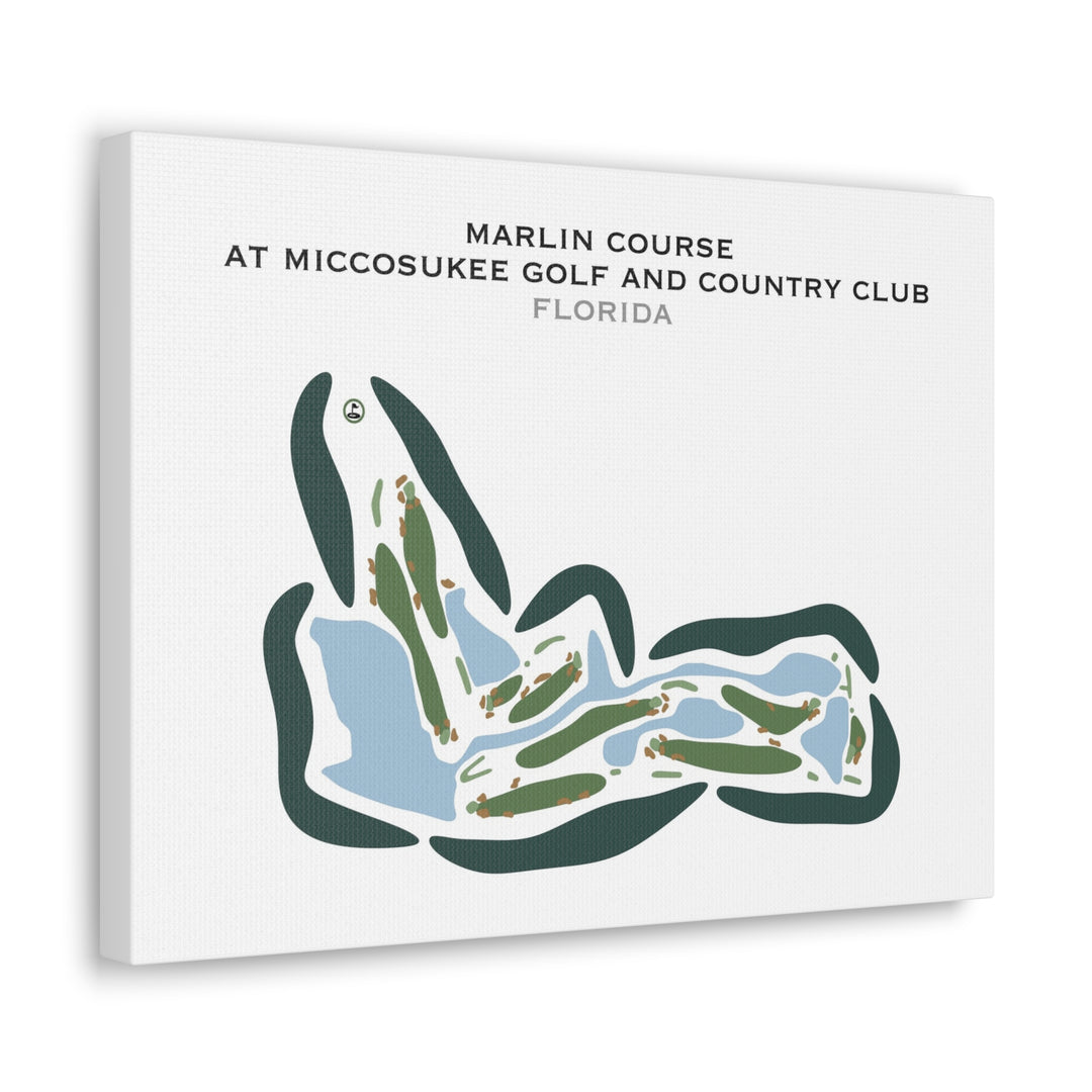 Marlin Course at Miccosukee Golf & Country Club, Florida - Printed Golf Courses