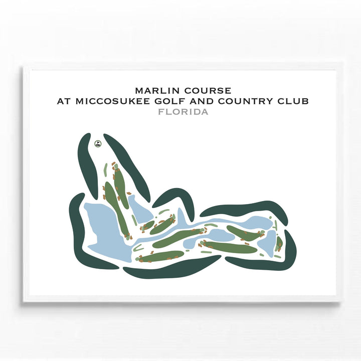 Marlin Course at Miccosukee Golf & Country Club, Florida - Printed Golf Courses