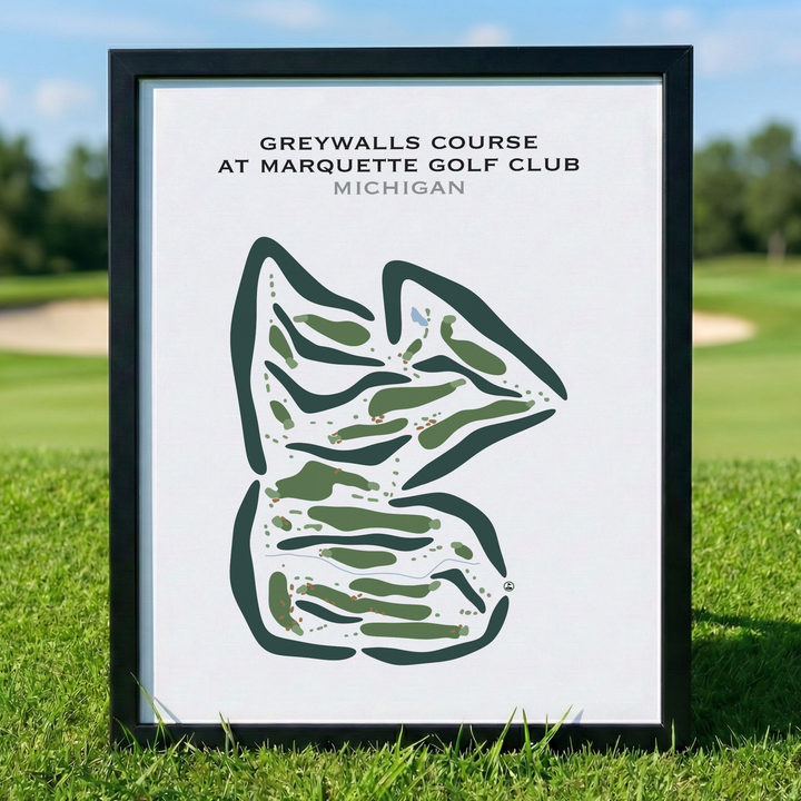 Marquette Golf Club Greywalls Course, Michigan - Printed Golf Courses