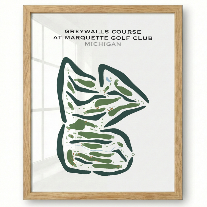 Marquette Golf Club Greywalls Course, Michigan - Printed Golf Courses