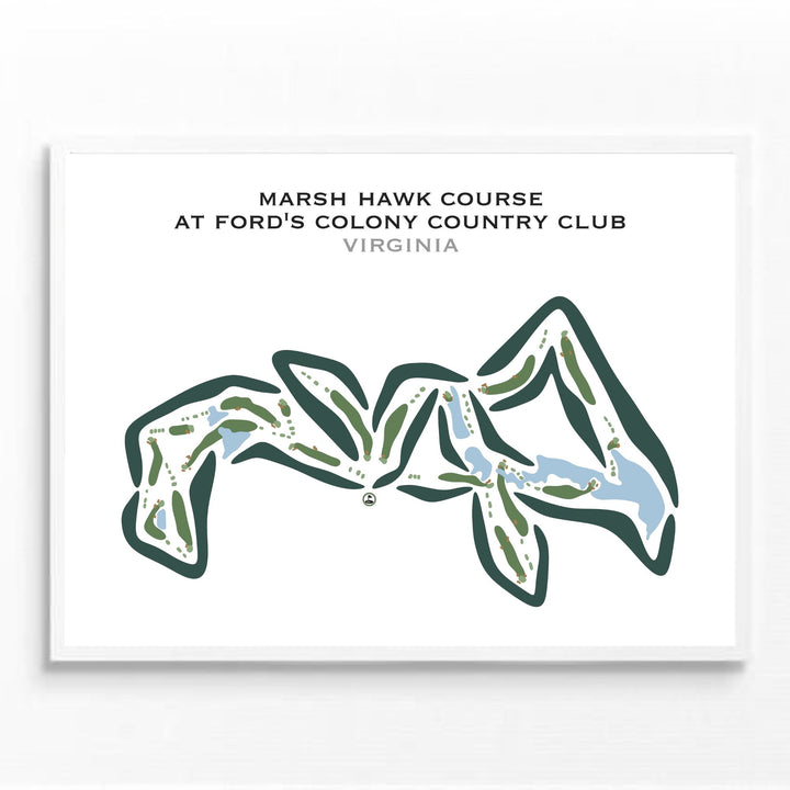 Marsh Hawk Course at Ford's Colony Country Club, Virginia - Printed Golf Courses