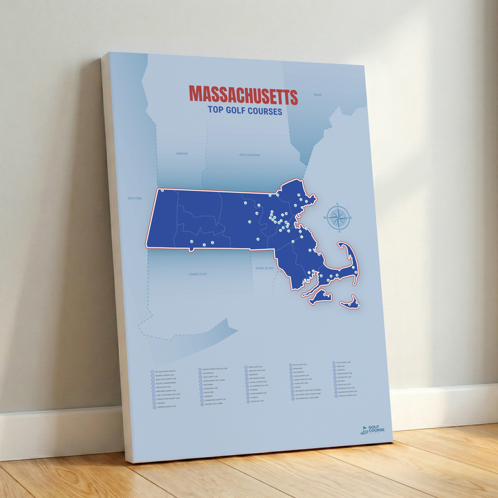 Map of Massachusetts Golf Courses