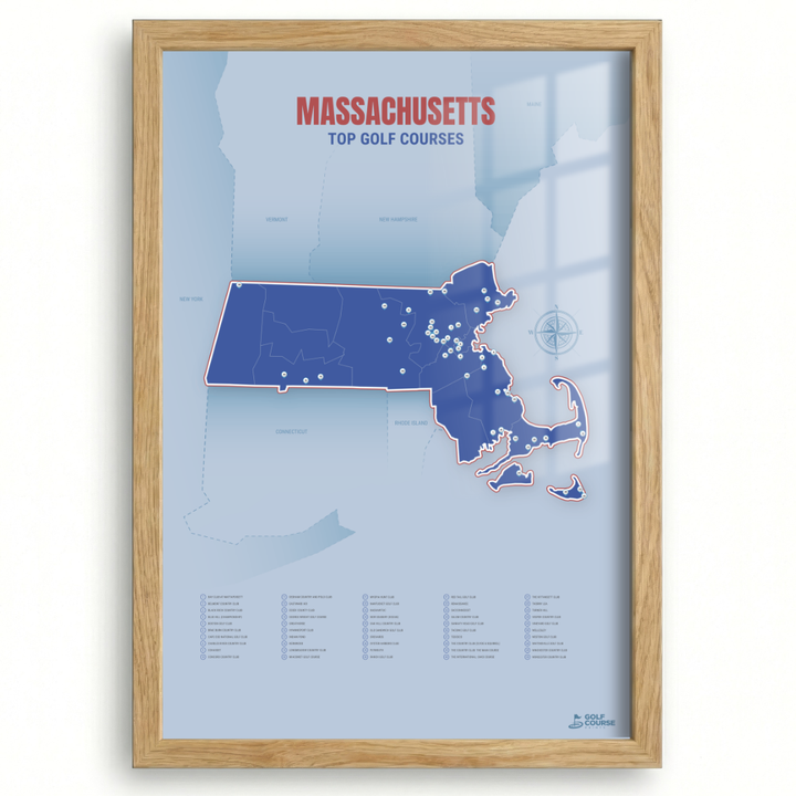 Map of Massachusetts Golf Courses