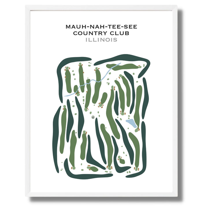 Mauh-Nah-Tee-See Country Club, Illinois - Printed Golf Courses