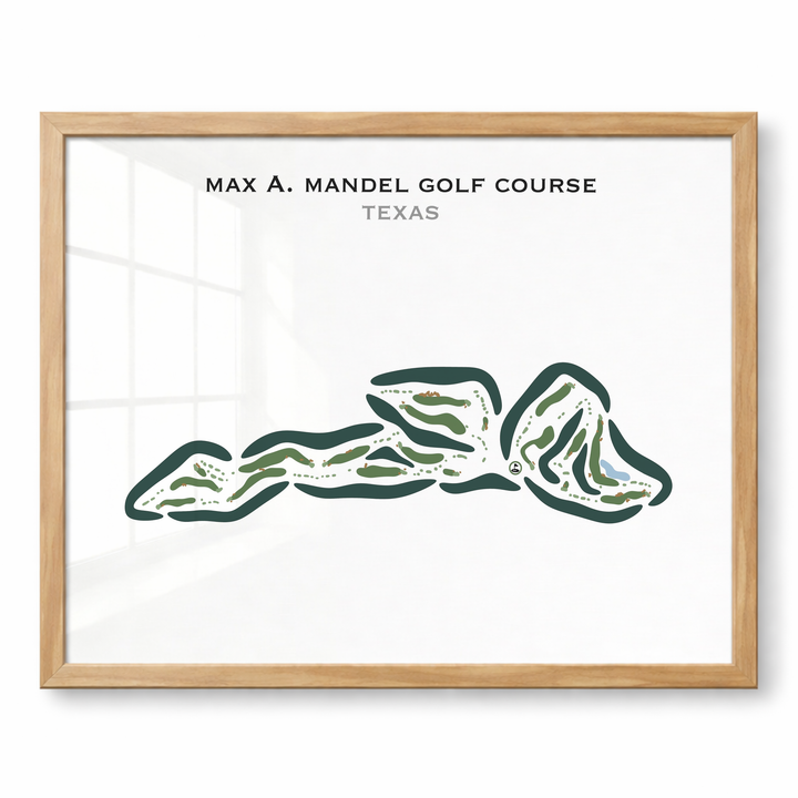 Max A. Mandel Golf Course, Texas - Printed Golf Courses