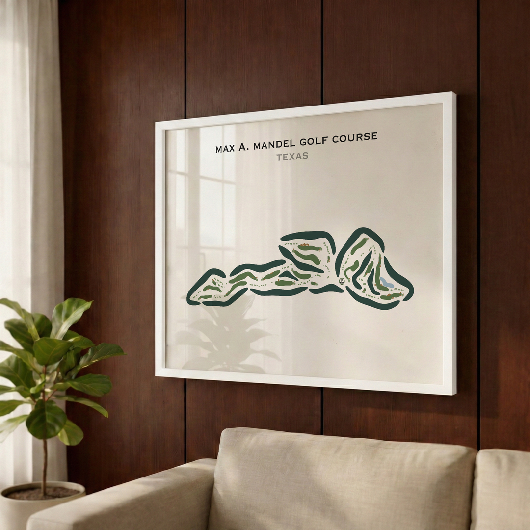 Max A. Mandel Golf Course, Texas - Printed Golf Courses