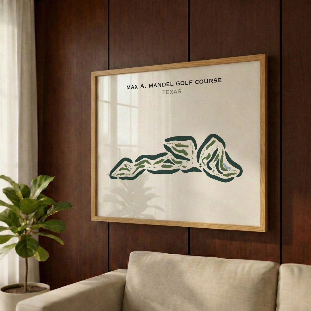 Max A. Mandel Golf Course, Texas - Printed Golf Courses