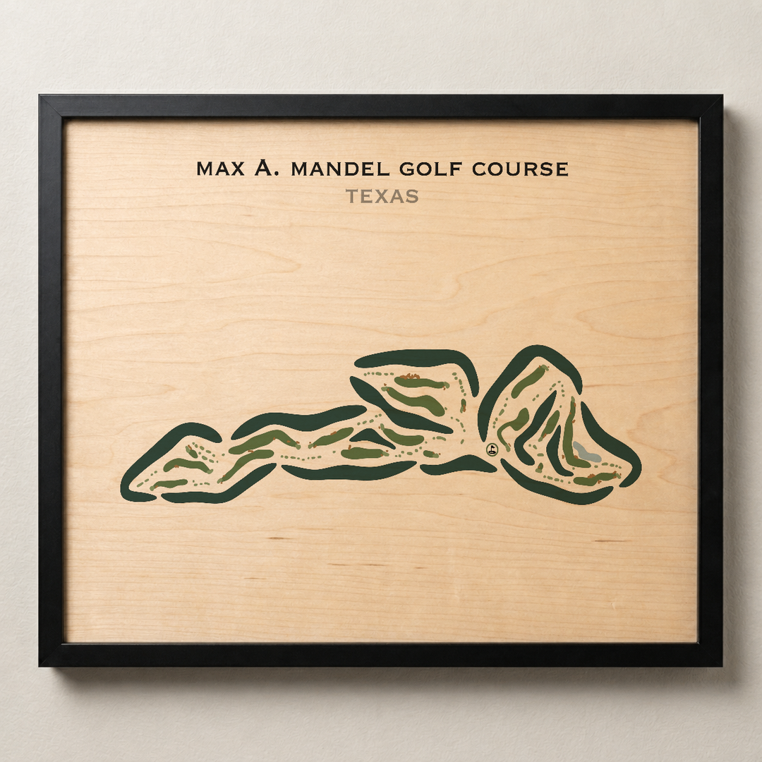 Max A. Mandel Golf Course, Texas - Printed Golf Courses