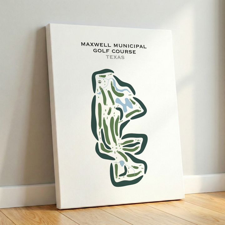 Maxwell Municipal Golf Course, Texas - Printed Golf Courses