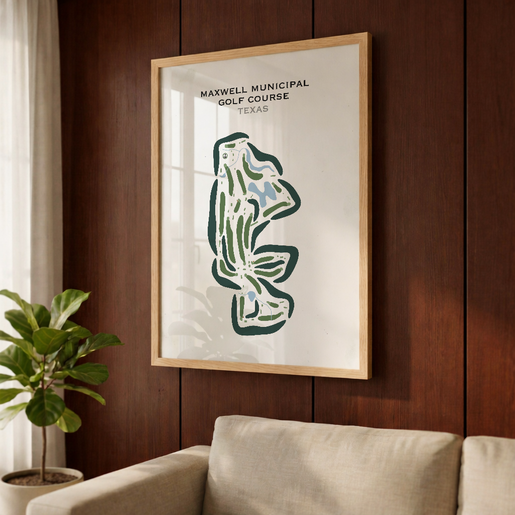 Maxwell Municipal Golf Course, Texas - Printed Golf Courses
