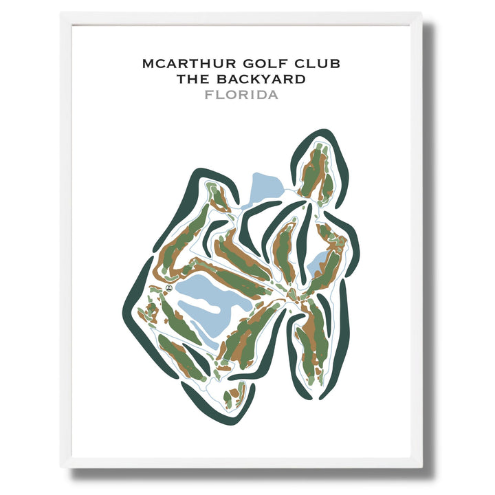 McArthur Golf Club - The Back Yard, Florida - Printed Golf Courses