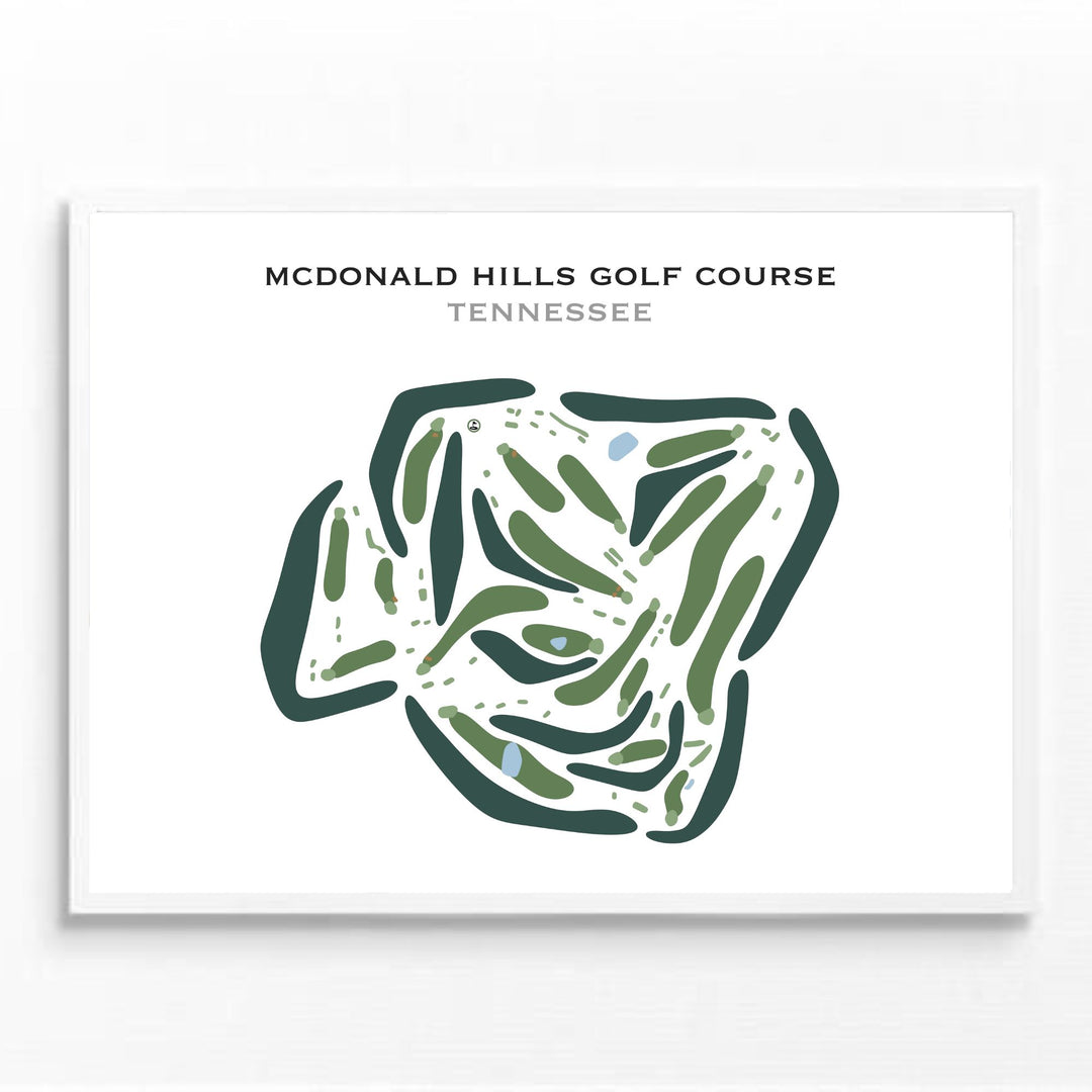 McDonald Hills Golf Course, Tennessee - Printed Golf Course