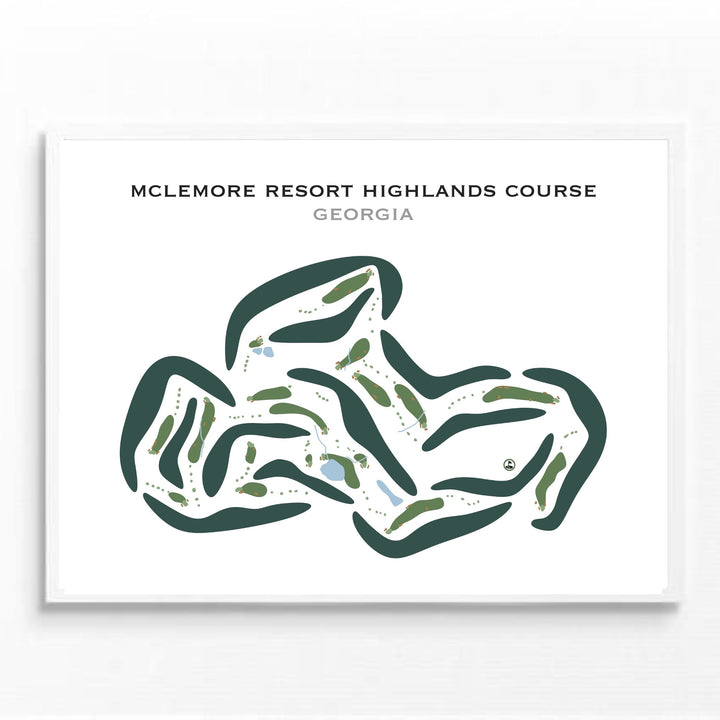 McLemore Resort Highlands Course, Georgia - Printed Golf Courses