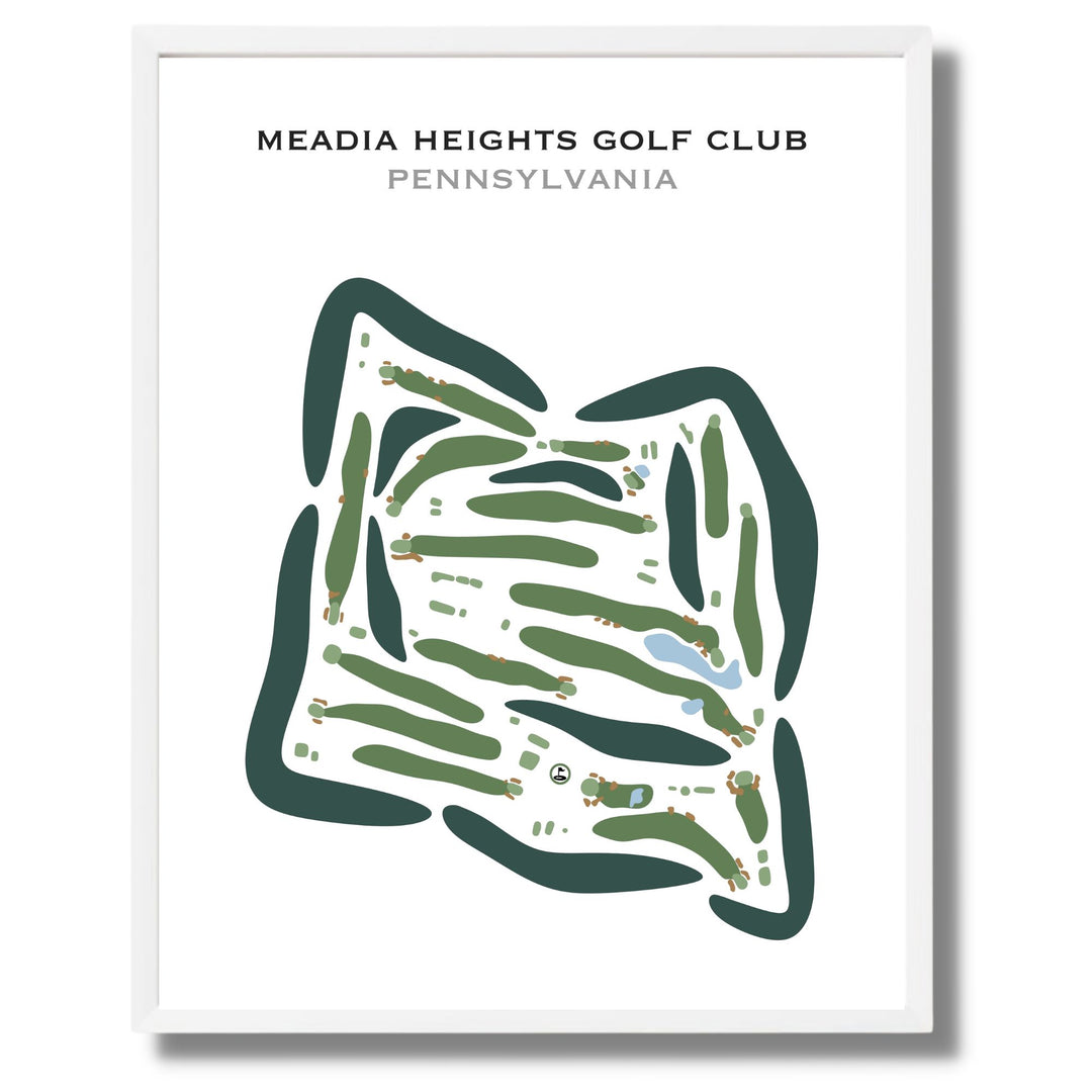 Meadia Heights Golf Club, Pennsylvania - Printed Golf Courses