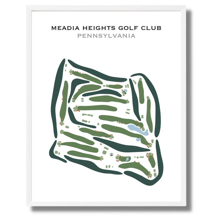 Meadia Heights Golf Club, Pennsylvania - Printed Golf Courses