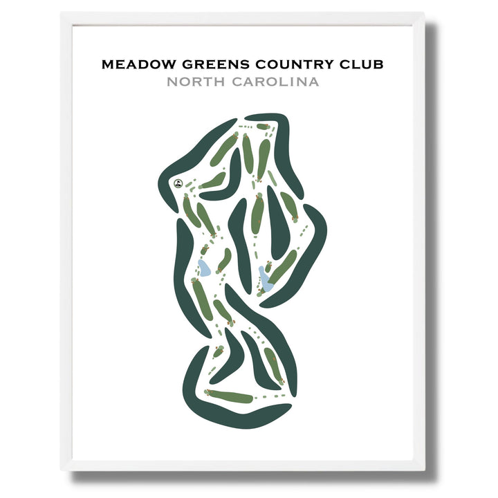 Meadow Greens Country Club, North Carolina - Printed Golf Courses