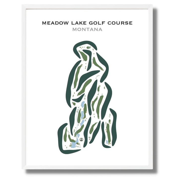 Meadow Lake Golf Course, Montana - Printed Golf Courses