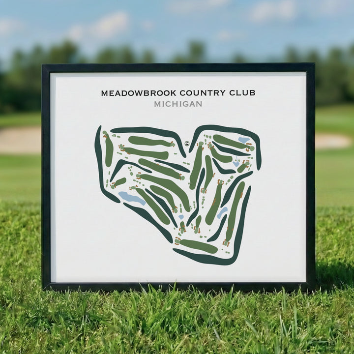 Meadowbrook Country Club, Michigan - Printed Golf Courses