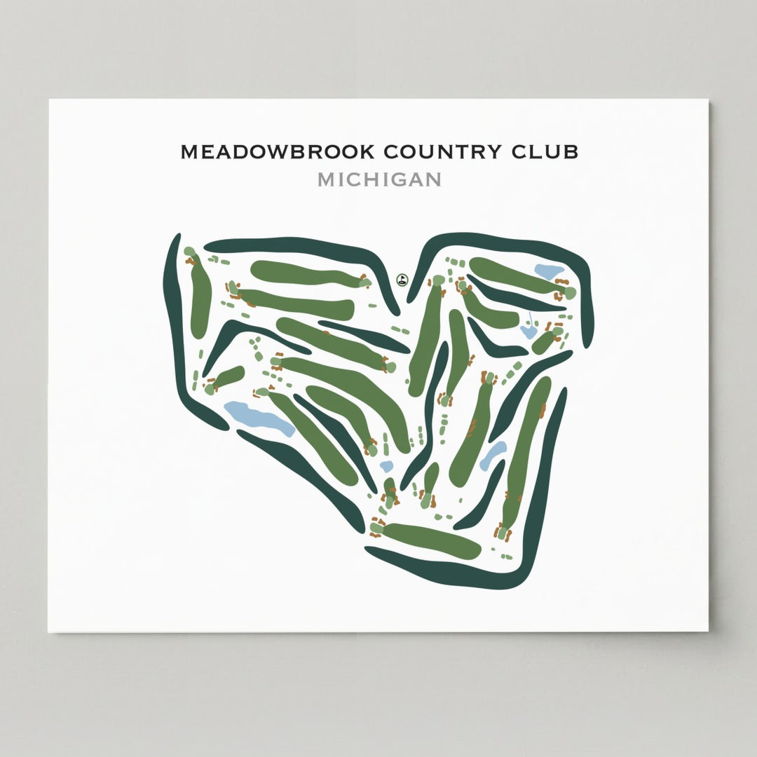 Meadowbrook Country Club, Michigan - Printed Golf Courses