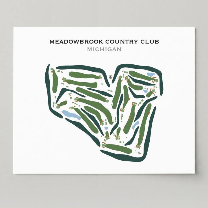Meadowbrook Country Club, Michigan - Printed Golf Courses