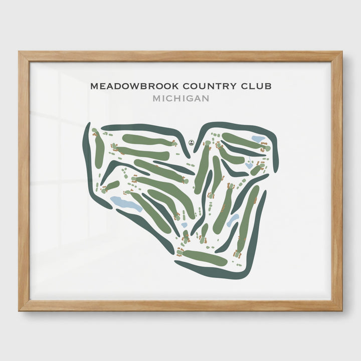Meadowbrook Country Club, Michigan - Printed Golf Courses