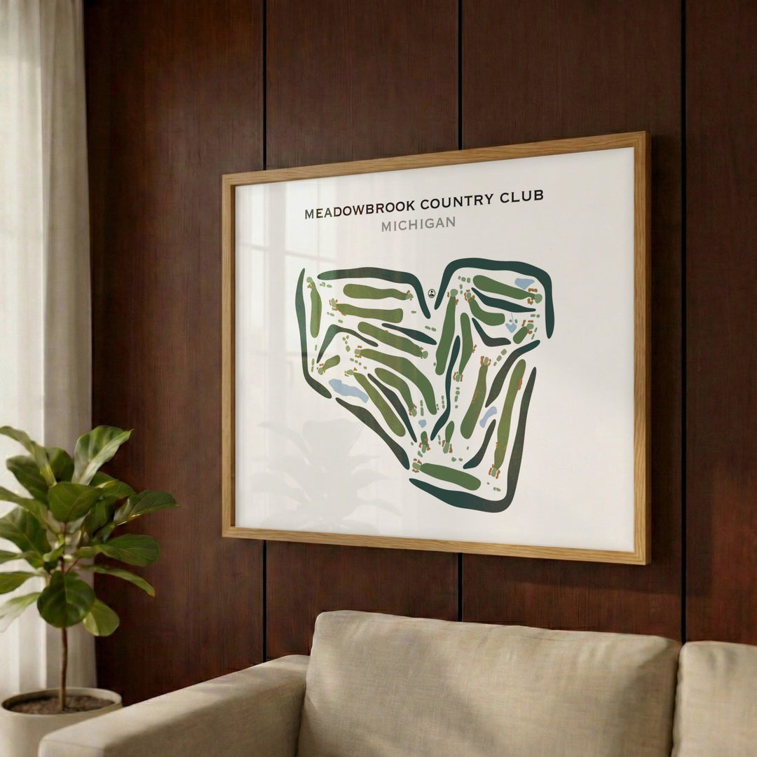 Meadowbrook Country Club, Michigan - Printed Golf Courses