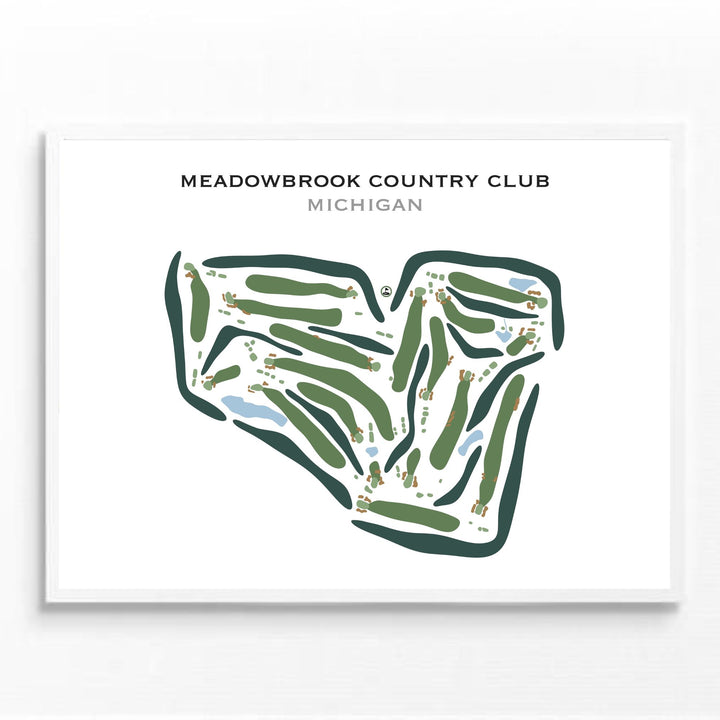 Meadowbrook Country Club, Michigan - Printed Golf Courses